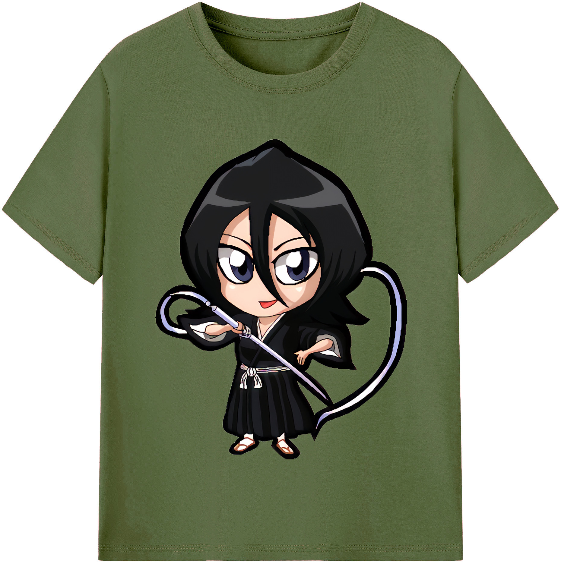 （画像用） ブリーチ 朽木ルキア BLEACH Kuchiki Rukia 綿100％半袖Tシャツ（フロントプリント）